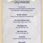 Yappetizer Menu for dogs