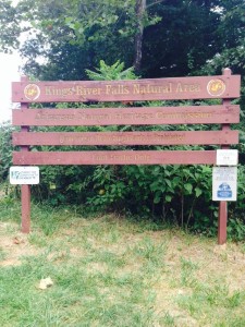 Kings River Falls trailhead sign