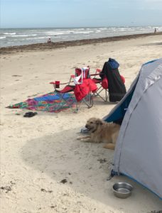 camping on Mustang Island